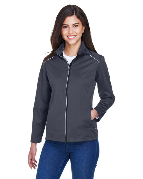 Core365 CE708W  Ladies' Techno Lite Three-Layer Knit Tech-Shell Jacket | Carbon