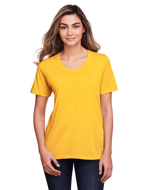 Core365  CE111W Ladies' Fusion ChromaSoft Performance T-Shirt | Campus Gold