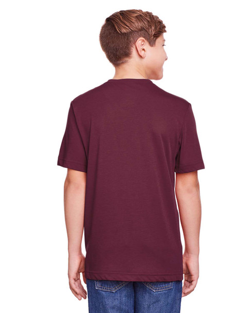 Core365 CE111Y Youth Fusion ChromaSoft Performance T-Shirt | Burgundy