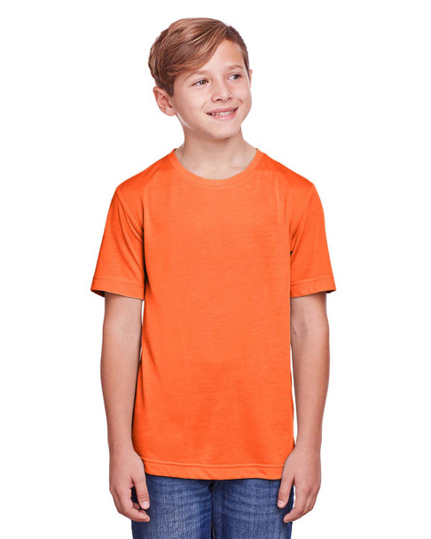 Core365 CE111Y Youth Fusion ChromaSoft Performance T-Shirt | Campus Orange