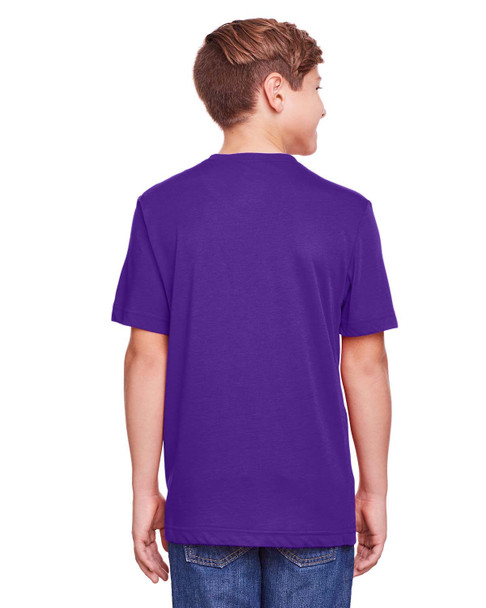 Core365 CE111Y Youth Fusion ChromaSoft Performance T-Shirt | Campus Purple