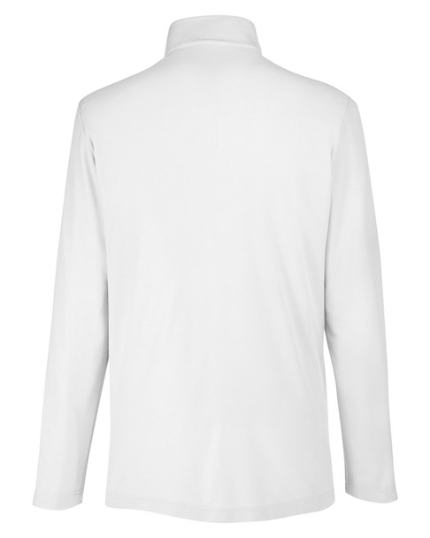 Core365 CE405 Men's Fusion ChromaSoft™ Pique Quarter-Zip Sweatshirt | White