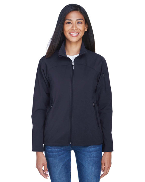 North End 78034 Ladies' Three-Layer Fleece Bonded Soft Shell Jacket | Midnight Navy