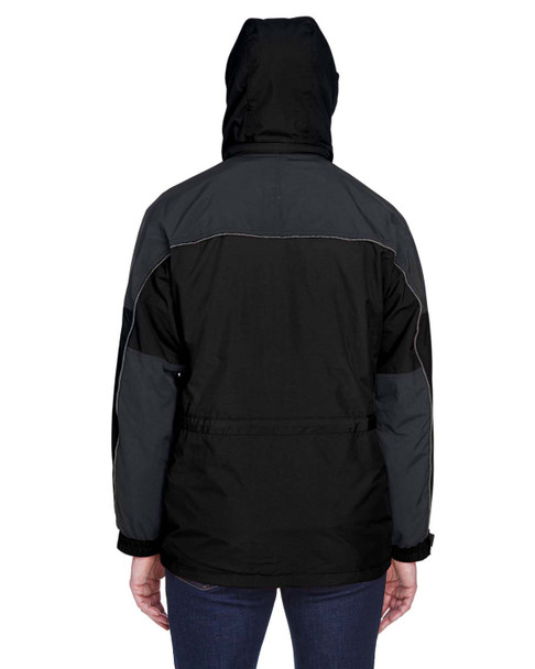 North End 88006 Adult 3 in 1 Two-Tone Parka | Black