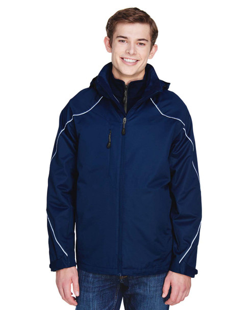North End 88196T Tall Angle 3-in-1 Jacket with Bonded Fleece Liner | Navy