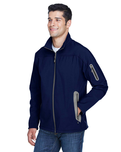 North End 88138 Men's Soft Shell Technical Jacket | Classic Navy