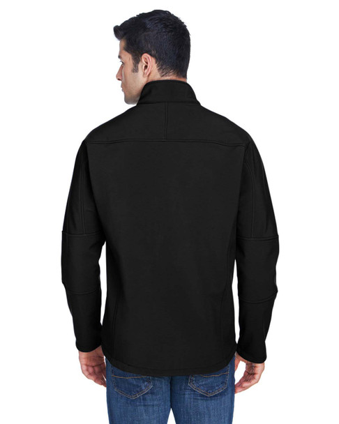 North End 88138 Men's Soft Shell Technical Jacket | Black