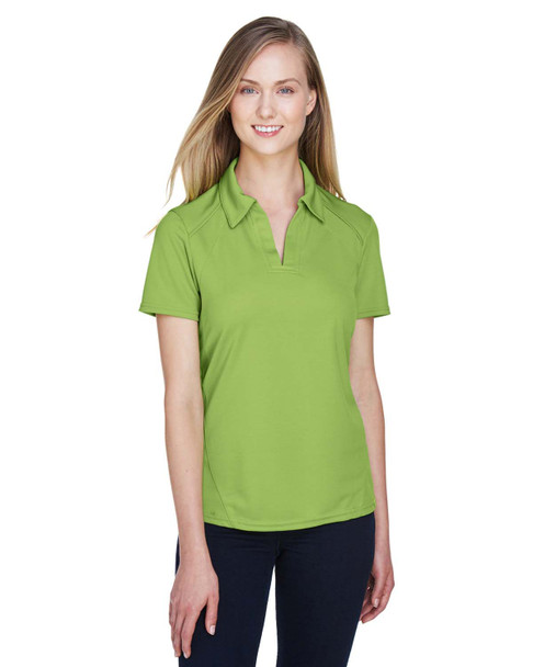 North End 78632  Ladies' Recycled Polyester Performance Pique Polo Shirt | Cactus Green