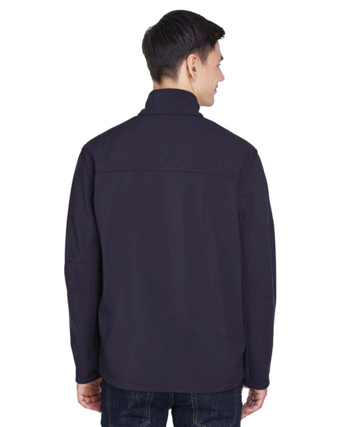 North End 88099 Men's Three-Layer Fleece Bonded Performance Soft Shell Jacket | Midnight Navy