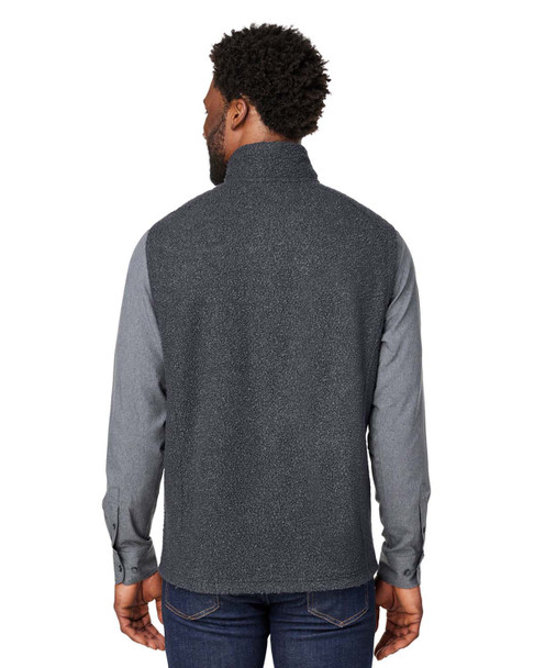 North End NE714 Men's Aura Sweater Fleece Vest | Carbon/ Carbon