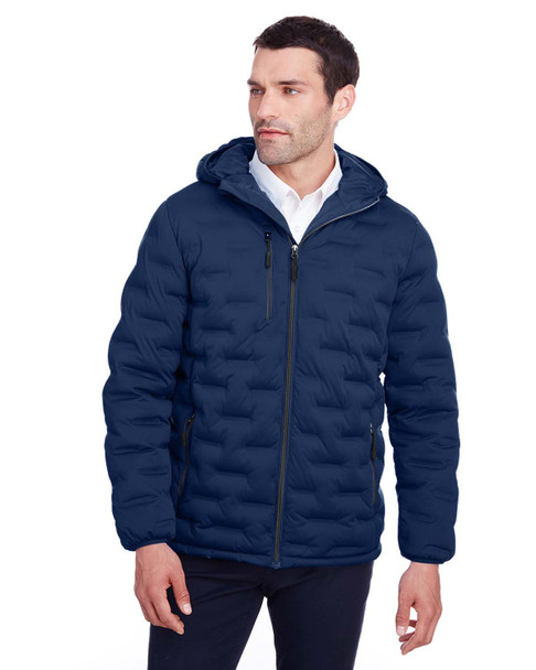 North End NE708 Men's Loft Puffer Jacket | Classic Navy/ Carbon