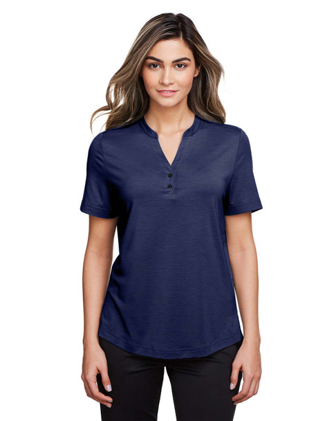 North End NE100W Ladies' Jaq Snap-Up Stretch Performance Polo | Classic Navy