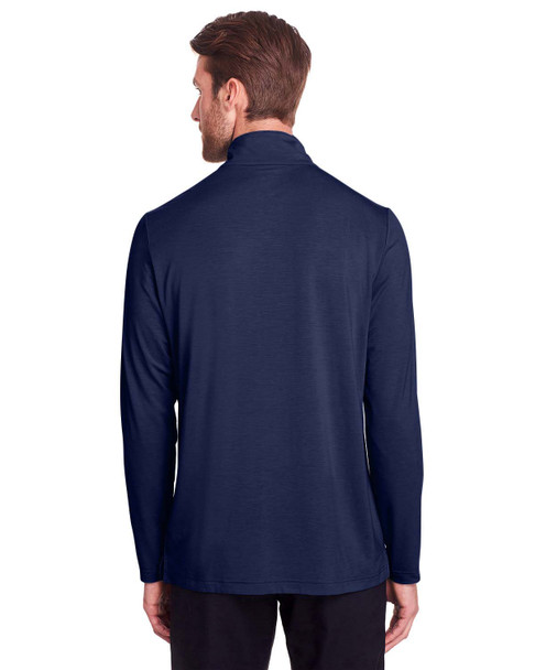 North End NE400 Men's Jaq Snap-Up Stretch Performance Pullover Long Sleeve Shirt | Classic Navy