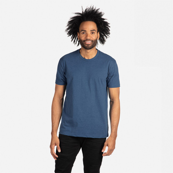 Next Level 6410 Men's Premium Fitted Sueded T-Shirt | Heather Cool Blue