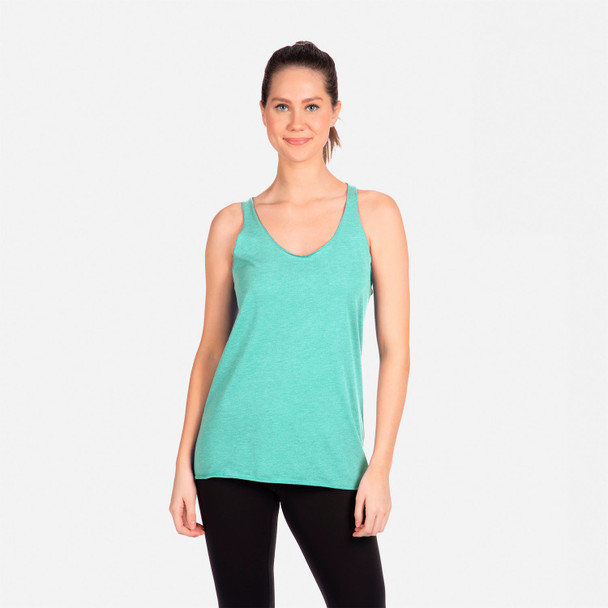 Next Level 6733 Tri-Blend Racerback Tank Top | Tahiti Blue