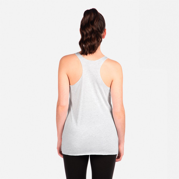 Next Level 6733 Tri-Blend Racerback Tank Top | Heather White