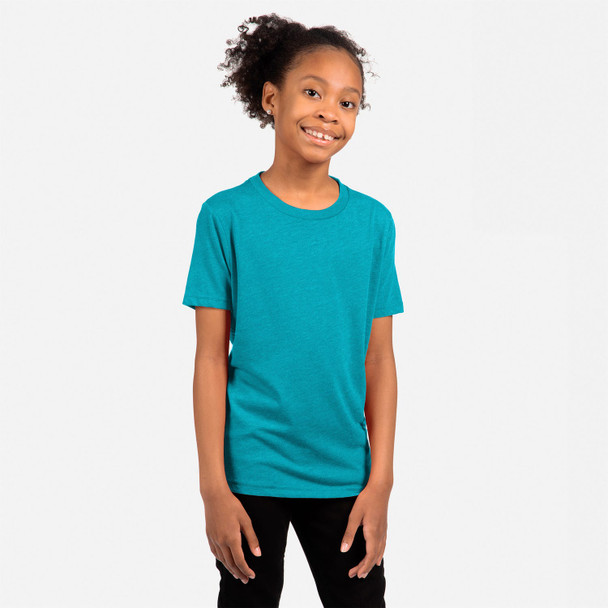 Next Level N6310 Youth Tri-Blend Crew Tee | Vintage Turquoise