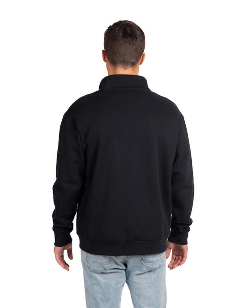 Next Level 9643 Unisex Fleece Quarter-Zip Sweater | Black