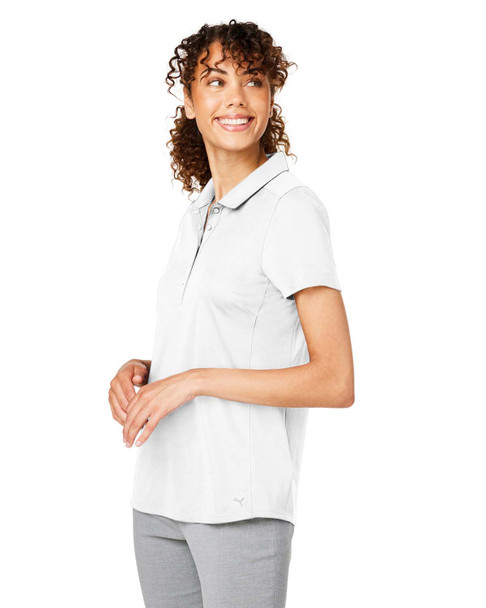 Puma 532989 Golf Ladies' Gamer Golf Polo | Bright White