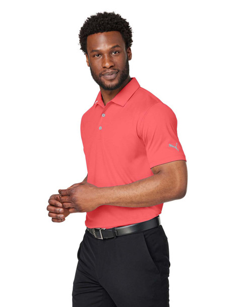 Puma 599120 Golf Men's Gamer Golf Polo | Hot Coral