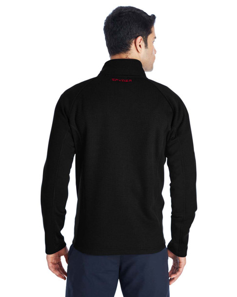 Spyder 187330 Constant Full-Zip Sweater | Black/ Black/ Red