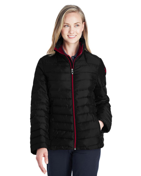 Spyder 187336 Ladies' Supreme Insulated Puffer Jacket | Black/ Red