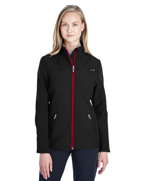 Spyder 187337 Ladies' Transport Softshell Jacket | Black/ Red