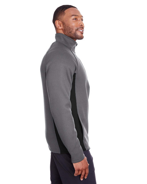 Spyder S16561 Men's Constant Half-Zip Sweater | Black Heather/ Black