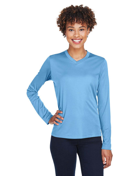 Team 365 TT11WL Ladies' Zone Performance Long-Sleeve T-Shirt | Sport Light Blue