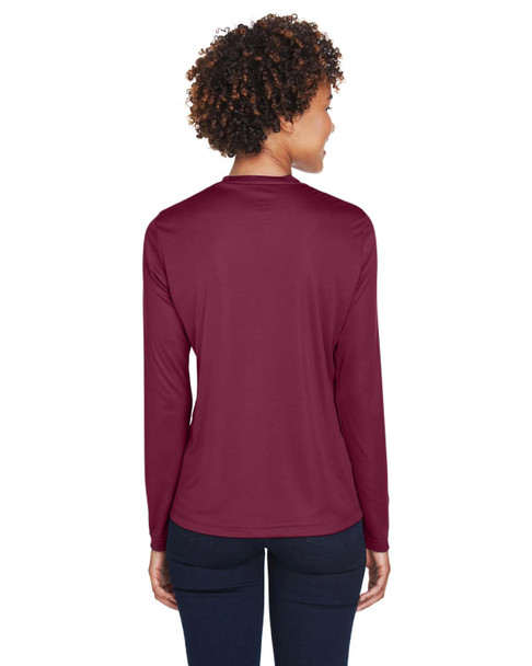 Team 365 TT11WL Ladies' Zone Performance Long-Sleeve T-Shirt | Sport Maroon