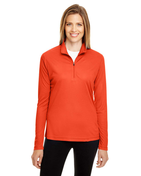 Team 365 TT31W  Ladies' Zone Performance Quarter-Zip Shirt | Sport Orange