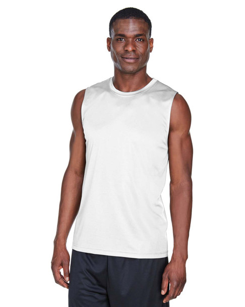 Team 365 TT11M Men's Zone Performance Muscle T-Shirt | White