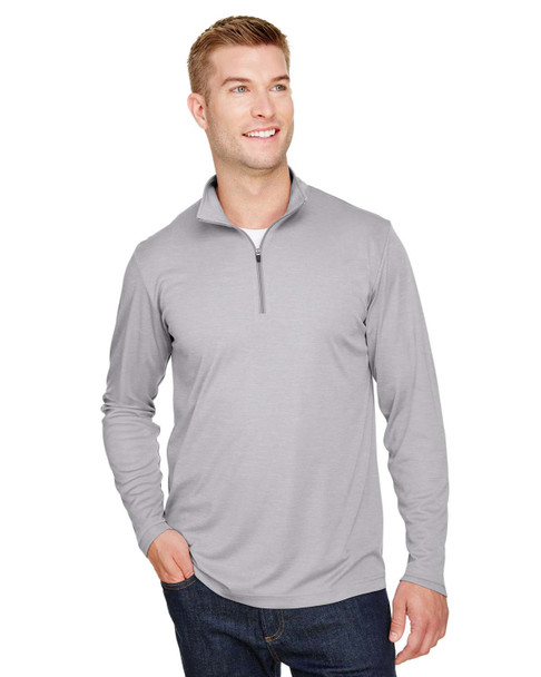 Team 365 TT31H Men's Zone Sonic Heather Performance Quarter-Zip Active Shirt | Athletic Heather