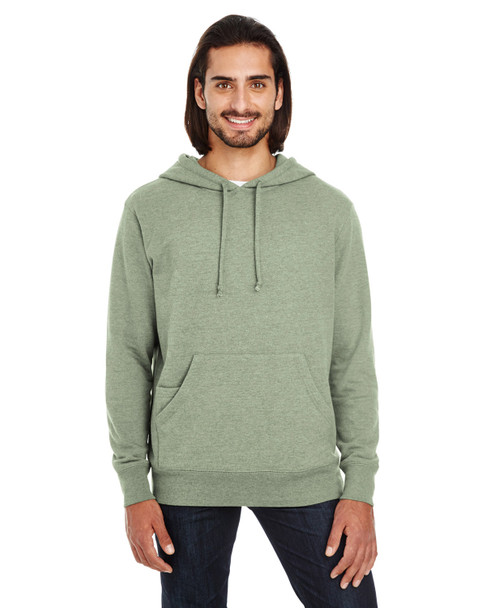 Threadfast 321H Unisex Triblend French Terry Hoodie | Army Heather