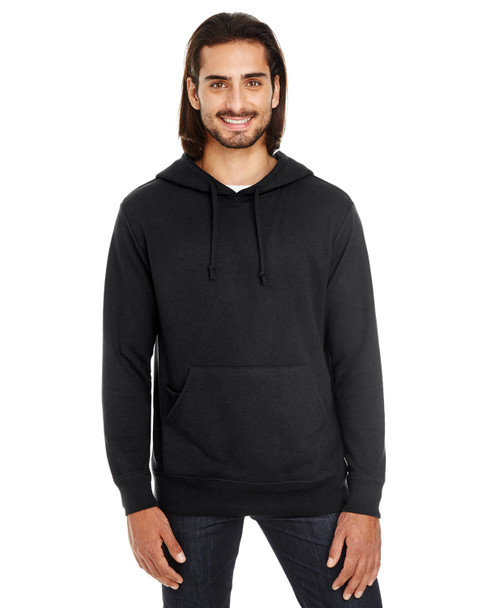 Threadfast 321H Unisex Triblend French Terry Hoodie | Black Solid