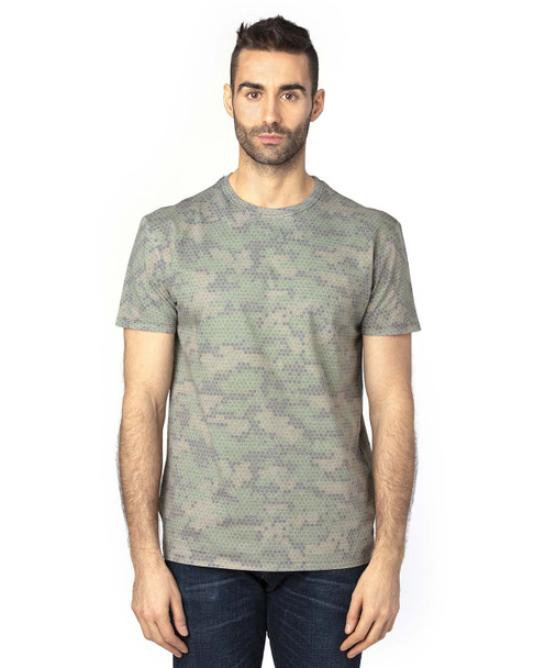 Threadfast 100A Unisex Ultimate Short-Sleeve T-Shirt | Green Hex Camo