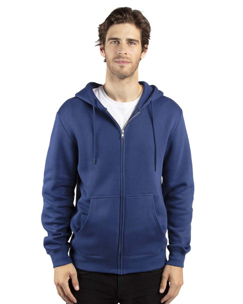 Threadfast 320Z Unisex Ultimate Fleece Full-Zip Hooded Sweatshirt | Navy