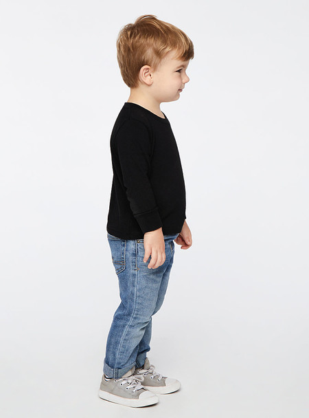 Rabbit Skins 3311 Toddler Jersey Long Sleeve T-shirt | Black