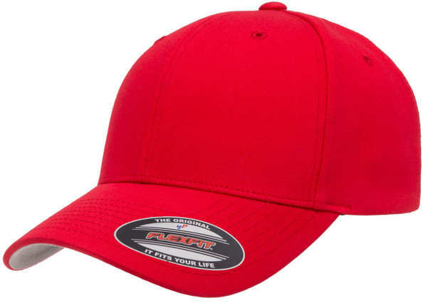 FlexFit 5001 6-Panel Cotton Twill Cap | Red