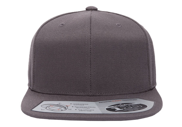 Flexfit 110F Adult Wool Blend Snapback Cap | Dark Grey