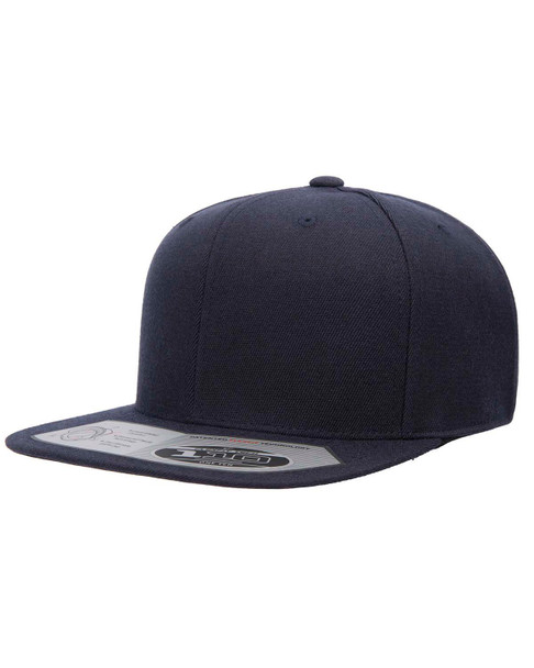 Flexfit 110F Adult Wool Blend Snapback Cap | Dark Navy