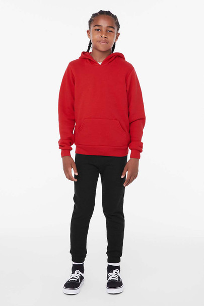 Bella + Canvas 3719Y  Youth Sponge Fleece Pullover Hooded Sweatshirt | Red