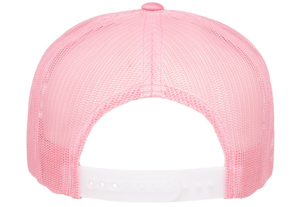 6006 Yupoong Adult 5-Panel Trucker Cap | Pink