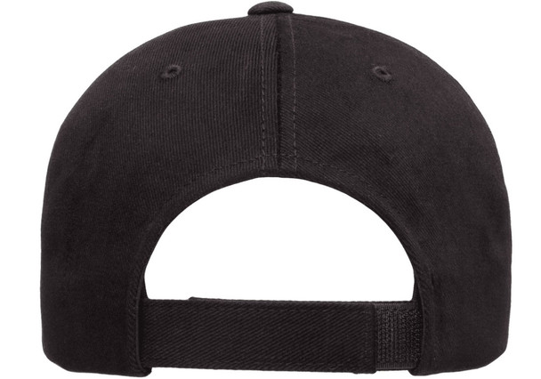 Yupoong 6363V Adult Brushed Cotton Twill Mid-Profile Cap | Black