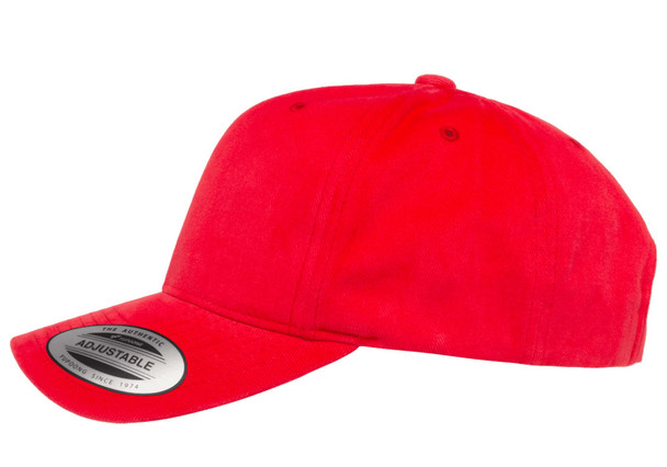 Yupoong 6363V Adult Brushed Cotton Twill Mid-Profile Cap | Red