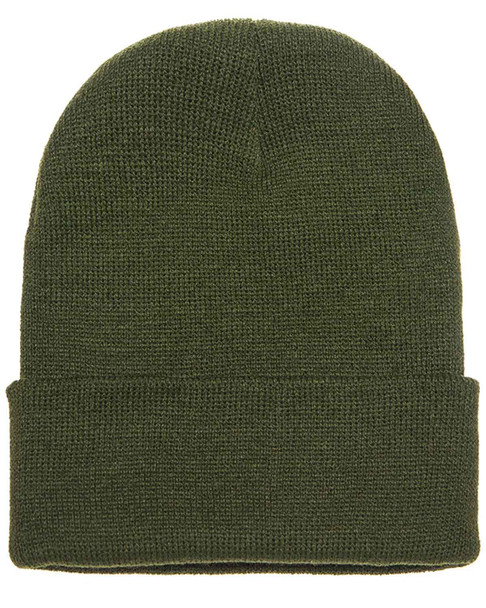 Yupoong 1501 Adult Cuffed Knit Toque | Olive