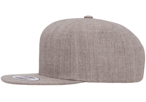 6089 Yupoong 6-Panel Classic Snapback | Heather Grey