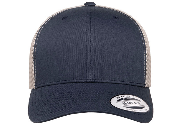 Yupoong 6606RT Classics Recycled Mesh Retro Trucker Cap Navy/ White Os