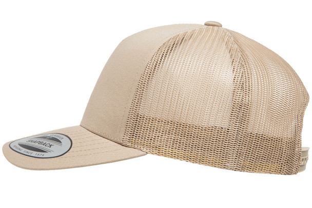 6506 Yupoong Adult 5-Panel Retro Trucker Cap | Khaki