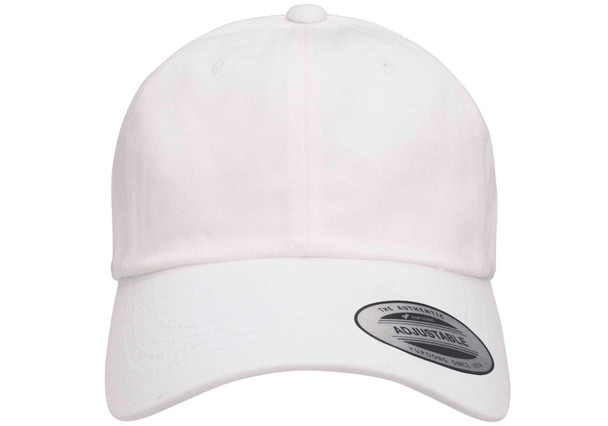 6245CM Yupoong Adult Low-Profile Cotton Twill Dad Cap | White